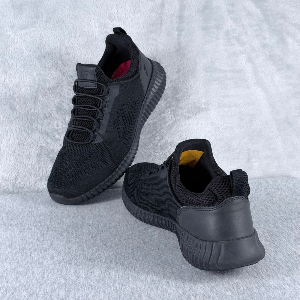 Skechers Cessnock SR Work Shoes Mens 8.5 Black Slip Resistant Relaxed Fit 77188